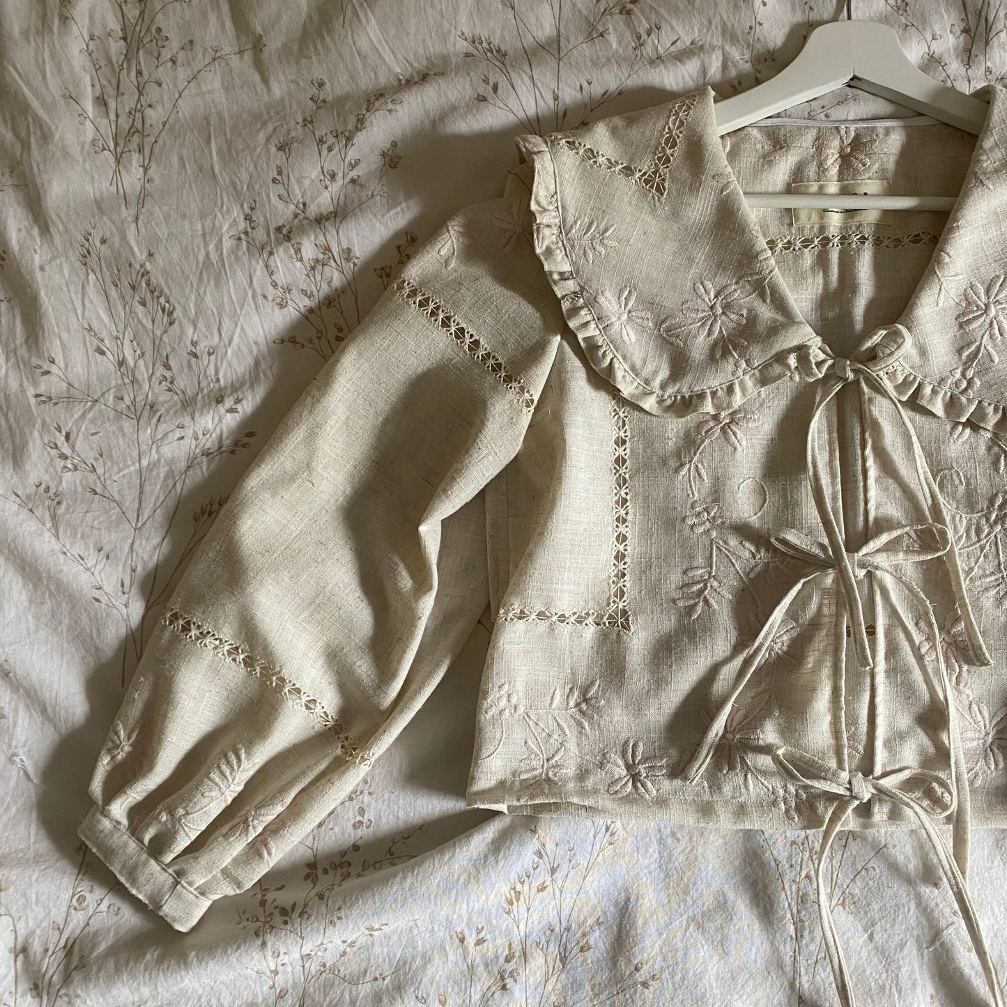 Vintage Linen Tablecloth Blouse