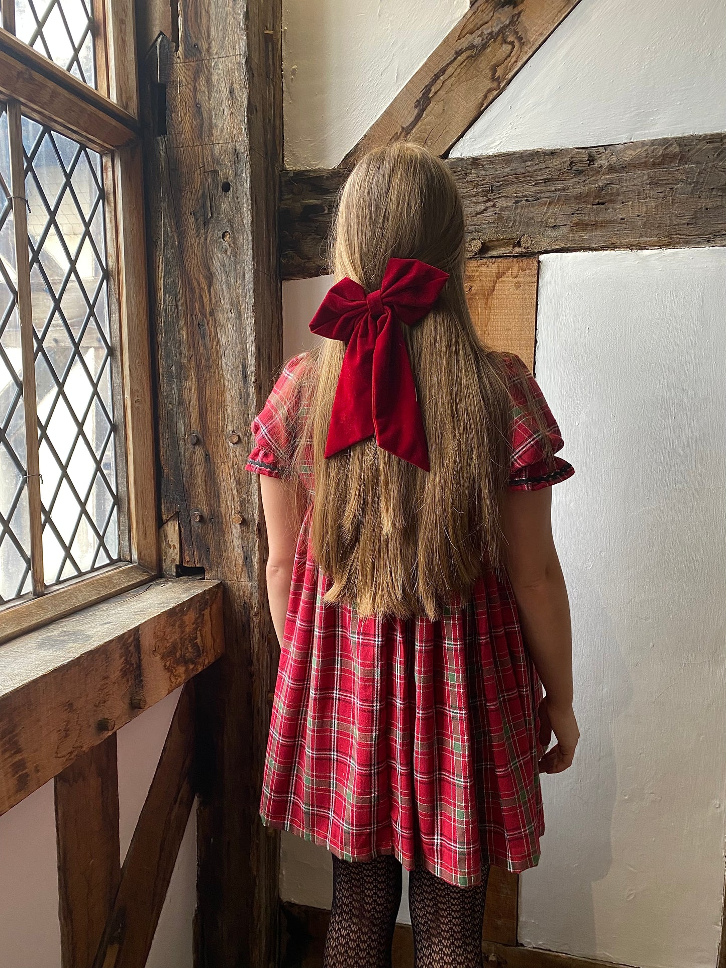 Cotton Tartan Smock Dress